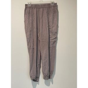Saturday‎ Sunday Women's Beige Casual Jogger Pants Elastic Waist Comfy